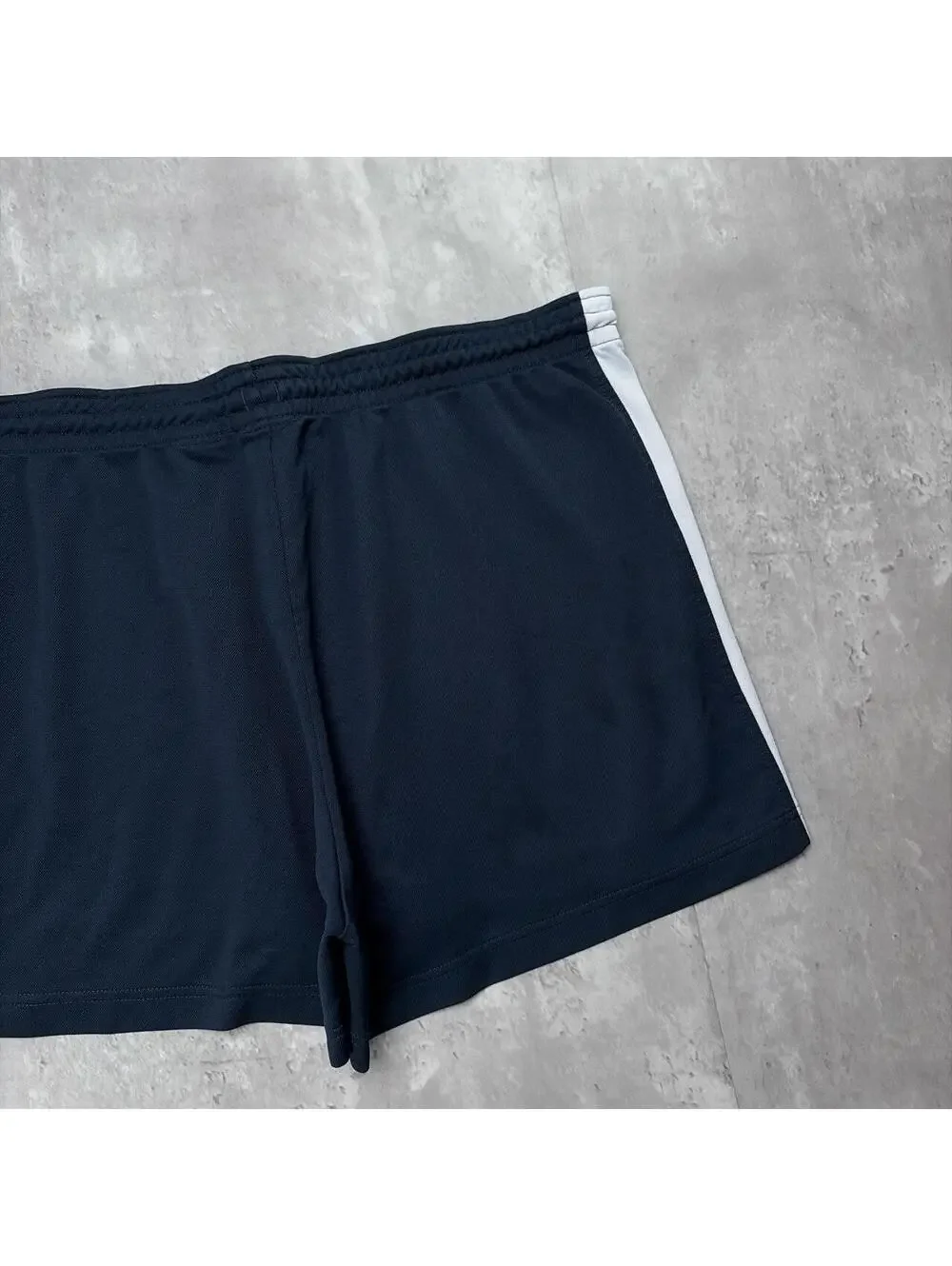 Y2K Navy Nike Swoosh Striped Running Shorts
